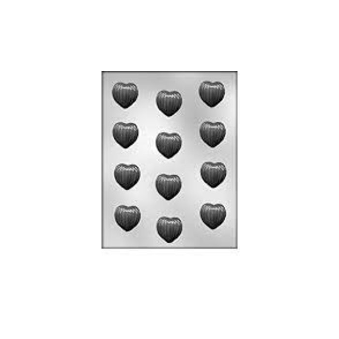 Ribbed Heart Valentine's Day Candy Mold by Ck Products 90-1041