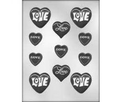 Heart with Love Shaped Candy Mold by CK Products 90-1800