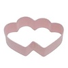 Double Heart Shaped Cookie Cutter Pink 3-1/2"