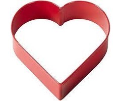 Heart Shaped Cookie Cutter Red 3"
