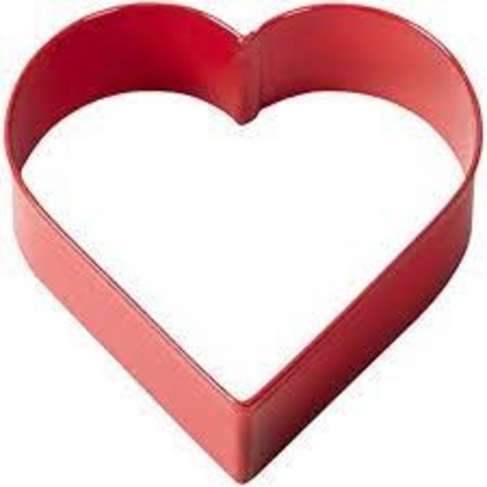 Heart Shaped Cookie Cutter Red 3"