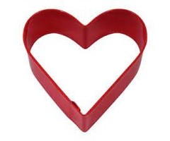 Heart Shaped Cookie Cutter Red 5"