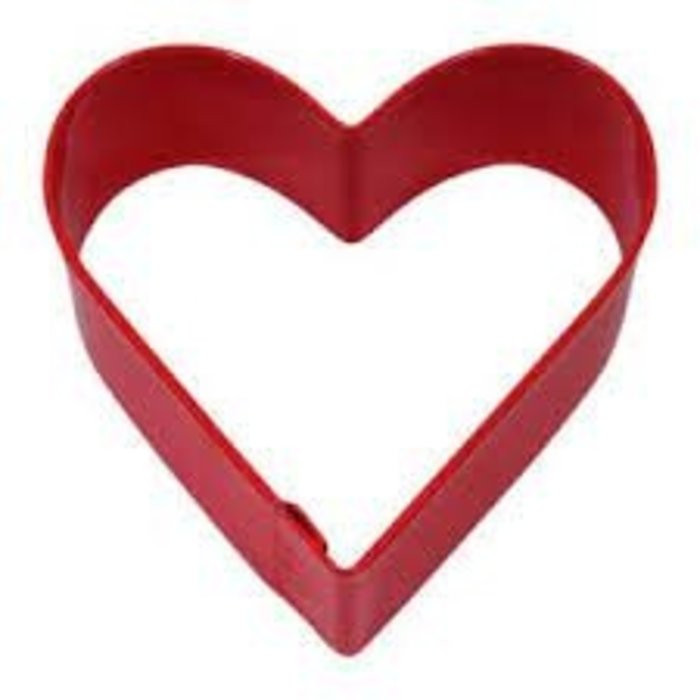 Heart Shaped Cookie Cutter Red 4"