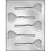 Textured Heart Shaped Chocolate Sucker Mold 90-1216