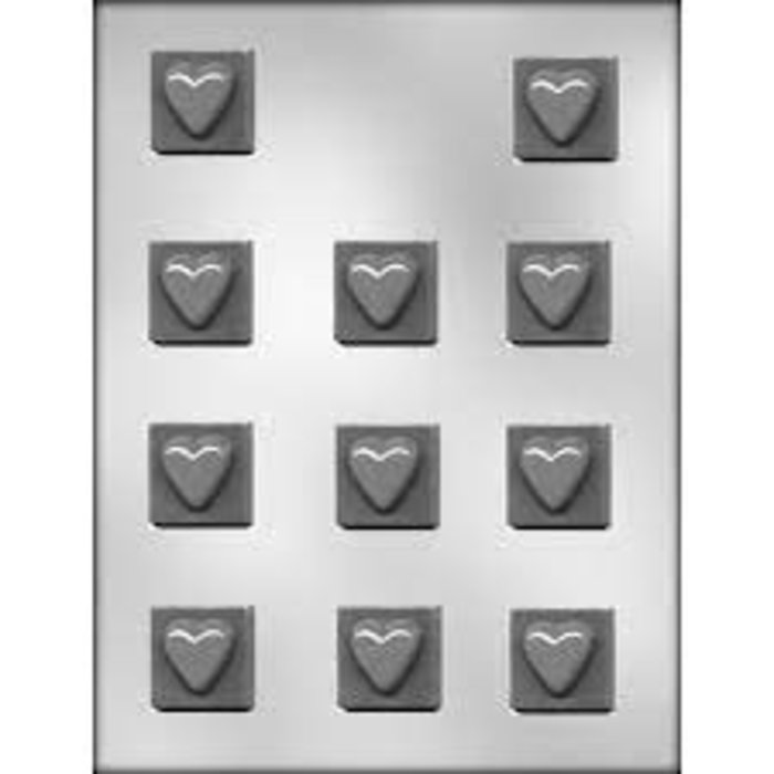 Squares with Hearts Candy Mold by Ck Products 90-1029