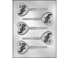 Heart with Love Chocolate Sucker Mold by CK Products 90-1207