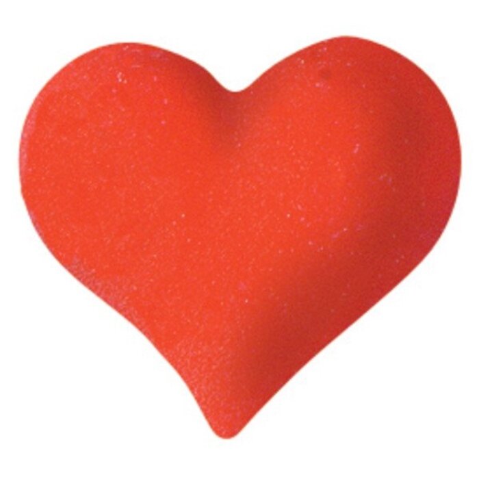 Molded Heart Sugars Red 1"