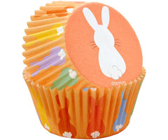 Easter Bunny Cupcake Liners Orange