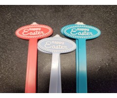 Happy Easter Oval Cupcake Picks