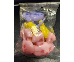 Bunny Face Rings Easter Cupcake Toppers