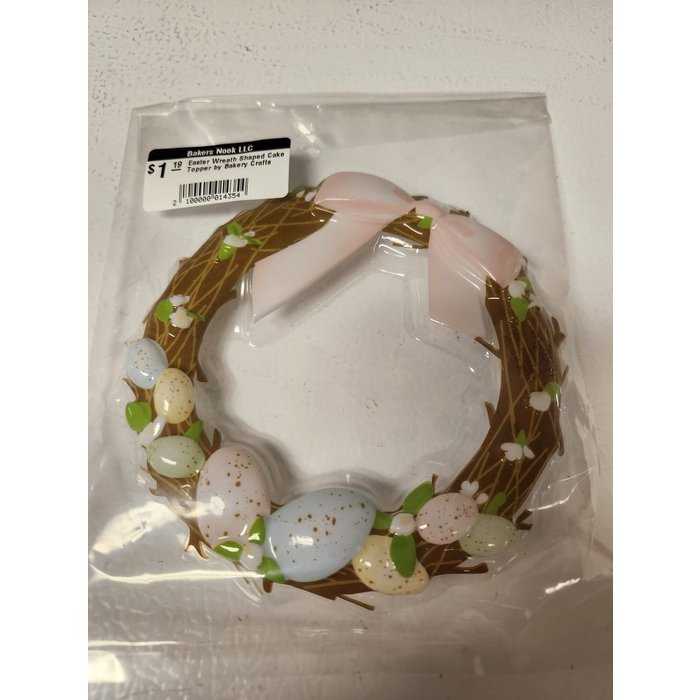 Easter Wreath Shaped Cake Topper by Bakery Crafts