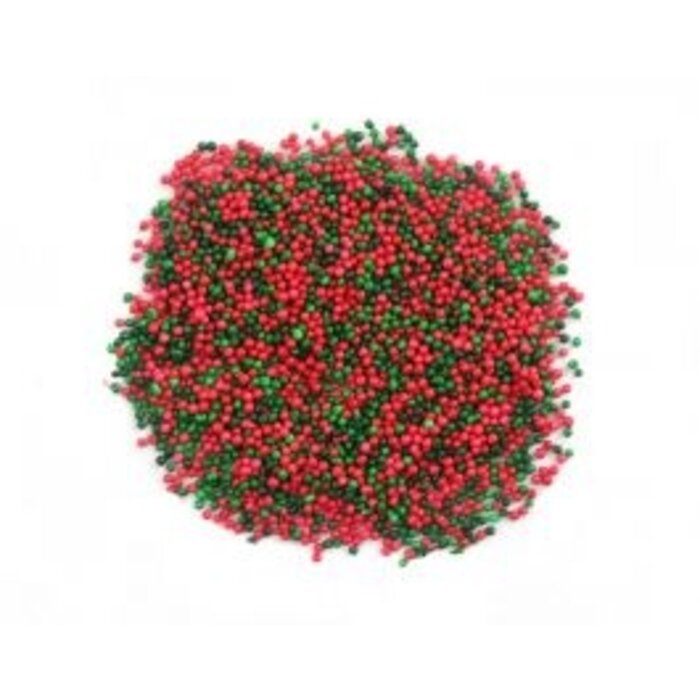 Red and Green Nonpareils Cupcake and Cookie Sprinkles 2 cups