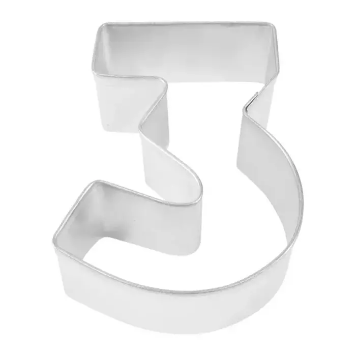 Number 3 Shaped Cookie Cutter by R&M