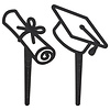 Graduation Icon Cupcake Picks