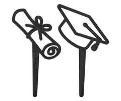 Graduation Icon Cupcake Picks
