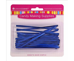 Blue Twist Ties by LorAnn 50ct.