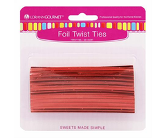 Red Twist Ties by LorAnn 50ct.