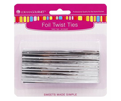 Silver Twist Ties by LorAnn 50ct.