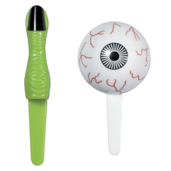 Eye Ball and Witch's finger Shaped cupcake picks for Halloween