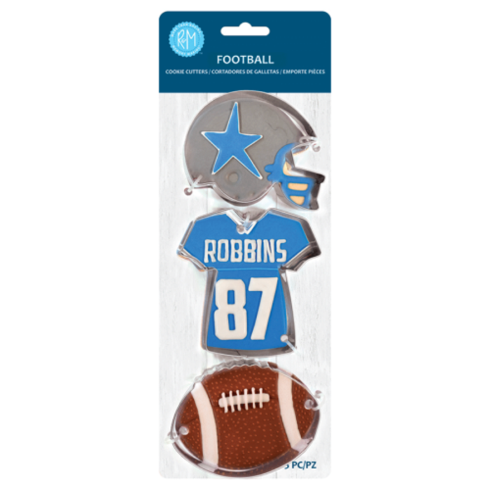 Football Cookie Cutter Set 3 Piece