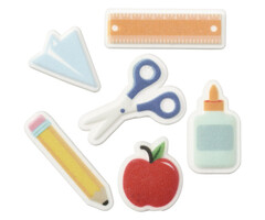 School Assortment Edible Cupcake Toppers