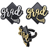 Grad Cupcake Rings 6 Count