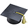 Large Graduation Cap Black