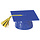 Graduation Cap Royal Blue