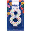 Number 8 Rainbow Sprinkle Candle