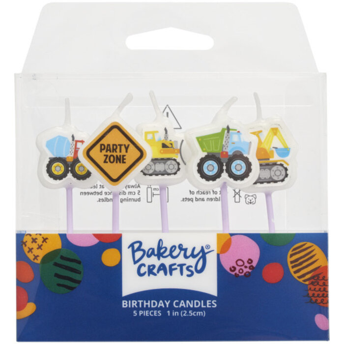 Construction Birthday Cake Candles