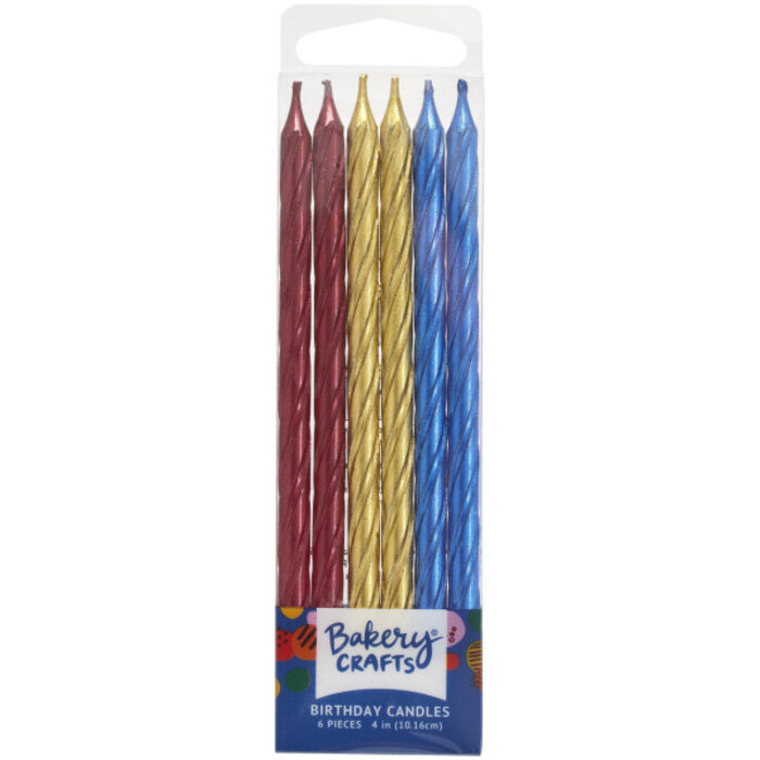 Metallic Tall Birthday Candles