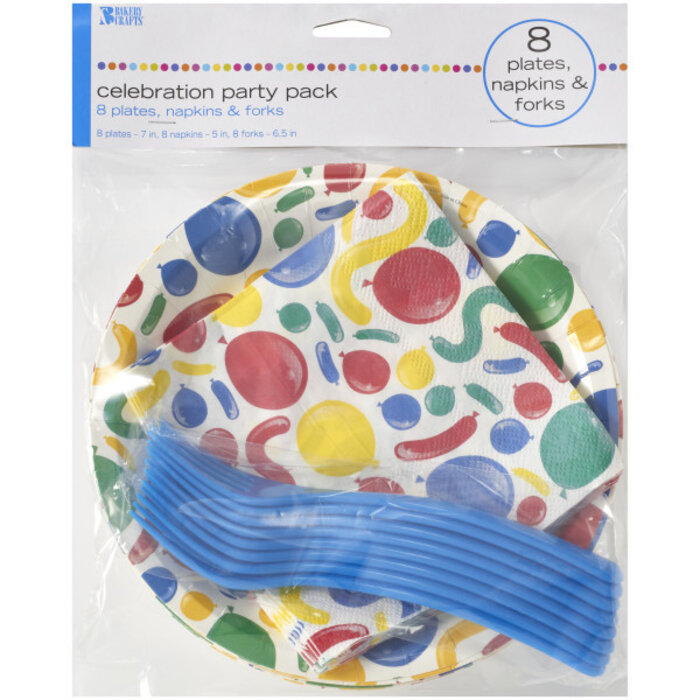 Party Pack Balloons 8 Piece