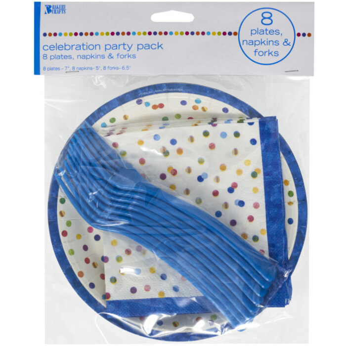 Party Pack Polka Dots 8 Piece