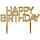 Happy Birthday Cake Pick Gold