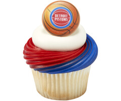 Detroit Pistons Cupcake Rings