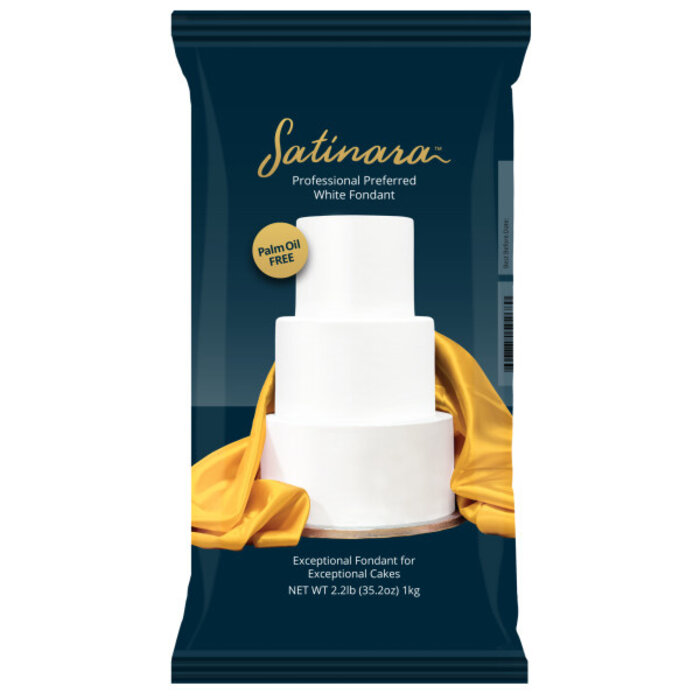 Satinara Ready to Use White Rolled Fondant 2.2 Lb.