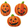 Happy Jack-o-Lantern Sugar Cupcake Toppers 3 count