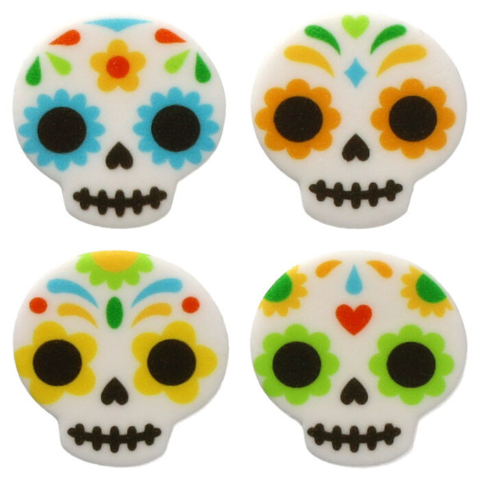 Day of the Dead Edilbe Cupcake Toppers