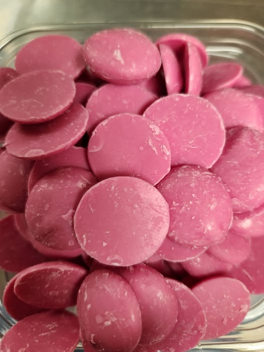 Pink chocolate coating by Merckens 1/2 pound