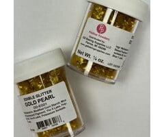 Gold Pearl Edible Glitter Flakes