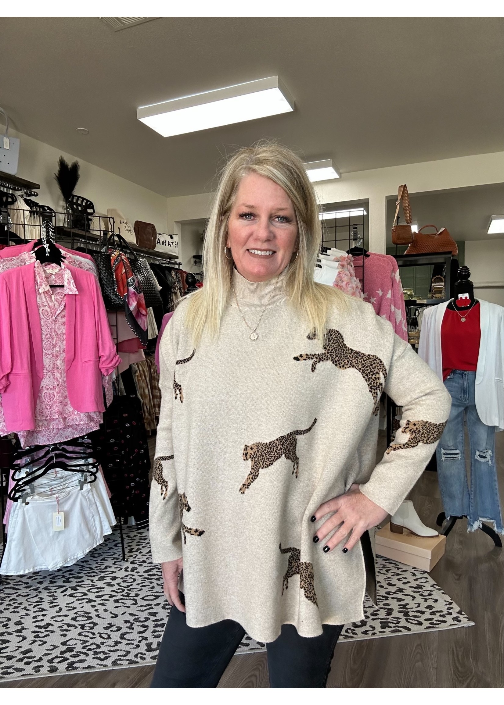 entro cheetah sweater