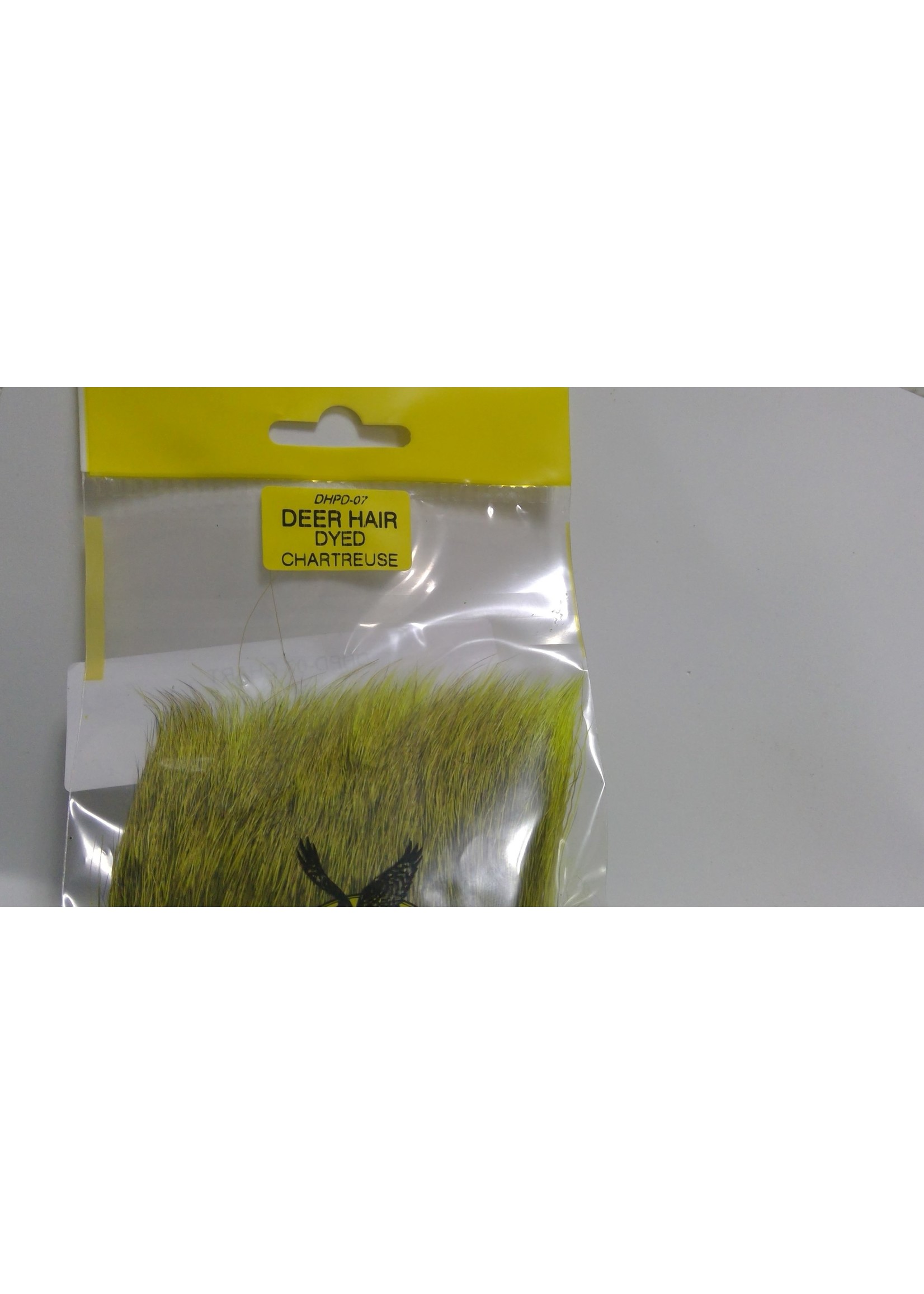 Deer Body Hair Plain and Dyed Chartreuse 1 Pcs.