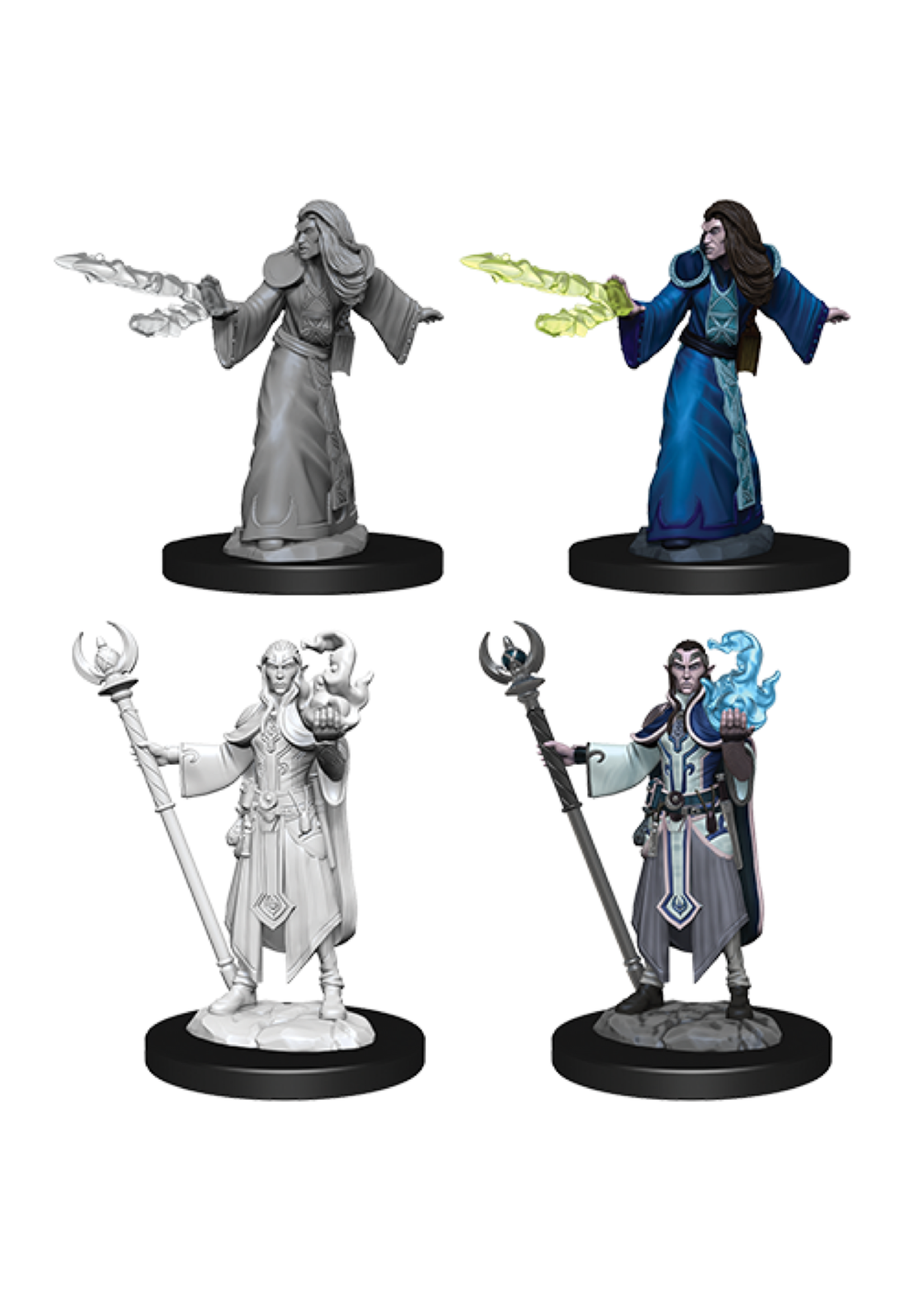 Elf Male Wizard D & D Miniatures Unpainted