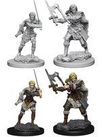 Human Female Barbarian D & D Miniature UNPAINTED