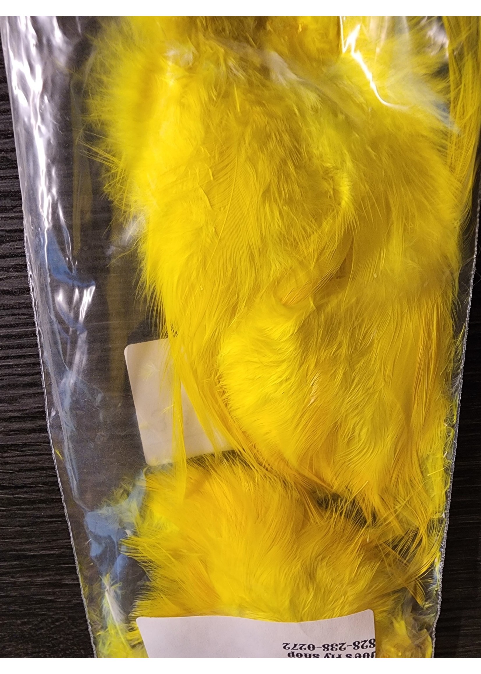 Strung Rooster Saddle 3" - 5 " Flo Yellow 1/4 OZ