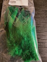 Strung Rooster Saddle, Dyed Kelly Green  1/4OZ