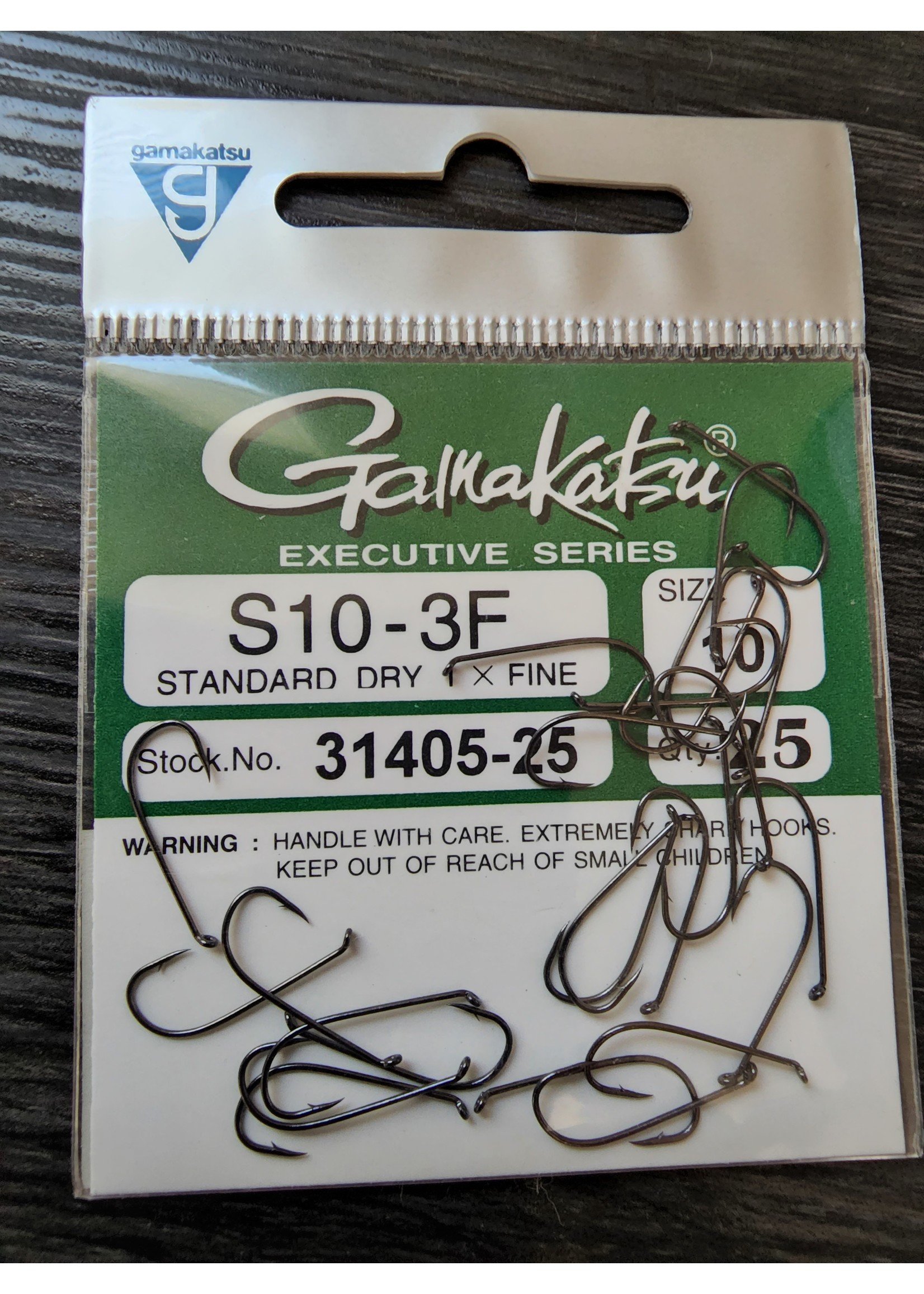 Gamakatsu S10-3F size 10 hook Dry Fly  25per Pack