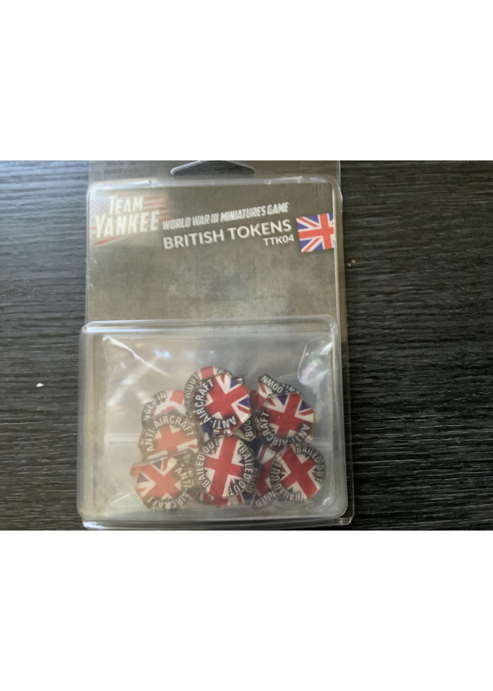 Board and Card Side Team Yankee British Tokens