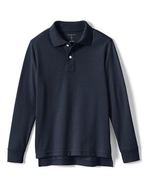 Lands End Lands End  K LS Perf Mesh Polo 529194BP5