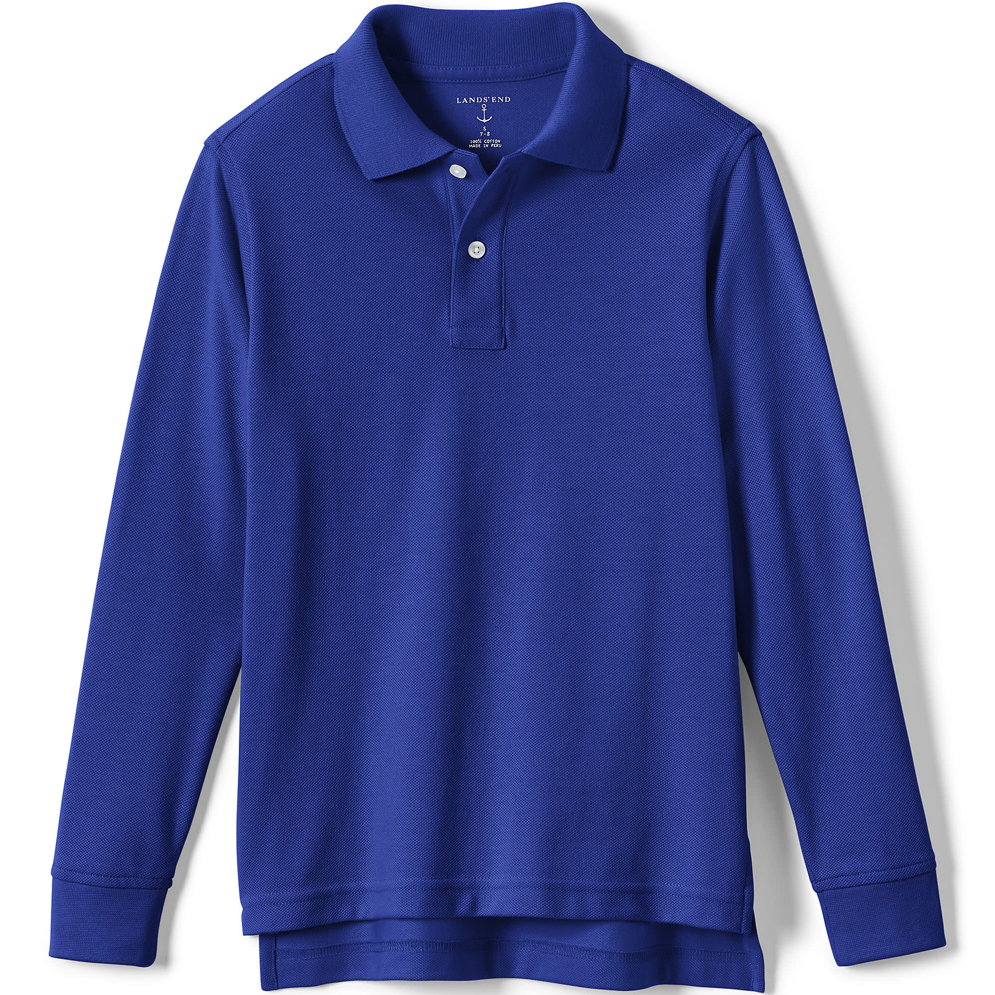 Lands End Lands End  K LS Perf Mesh Polo 529194BP5